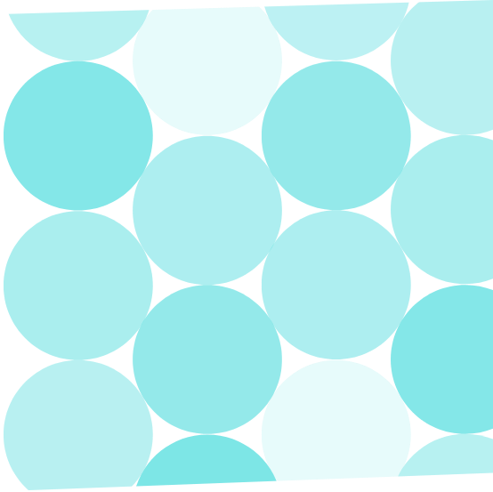 Dibujo abstracto de círculos verde agua