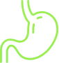 Icono de un estómago verde